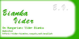 bianka vider business card